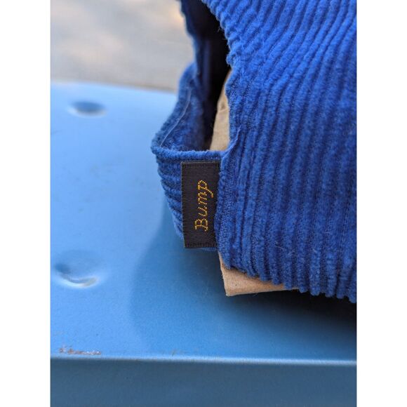 VTG Corduroy Ski Trucker Hat OS Retro Colorful Embroidered Bump Bonnetts Blue - Picture 6 of 11